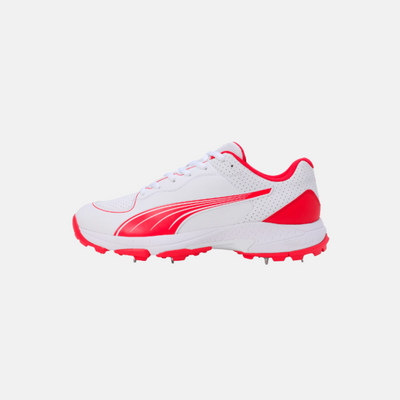 Puma Spike 24.2 Ultralight Cricket Shoes - Puma White/Puma Red