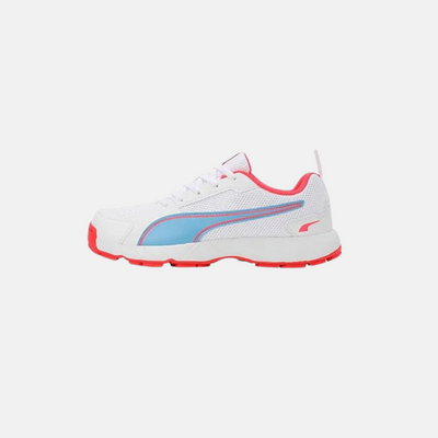 Puma Men’s HighRun Cricket Shoe — White/Blue