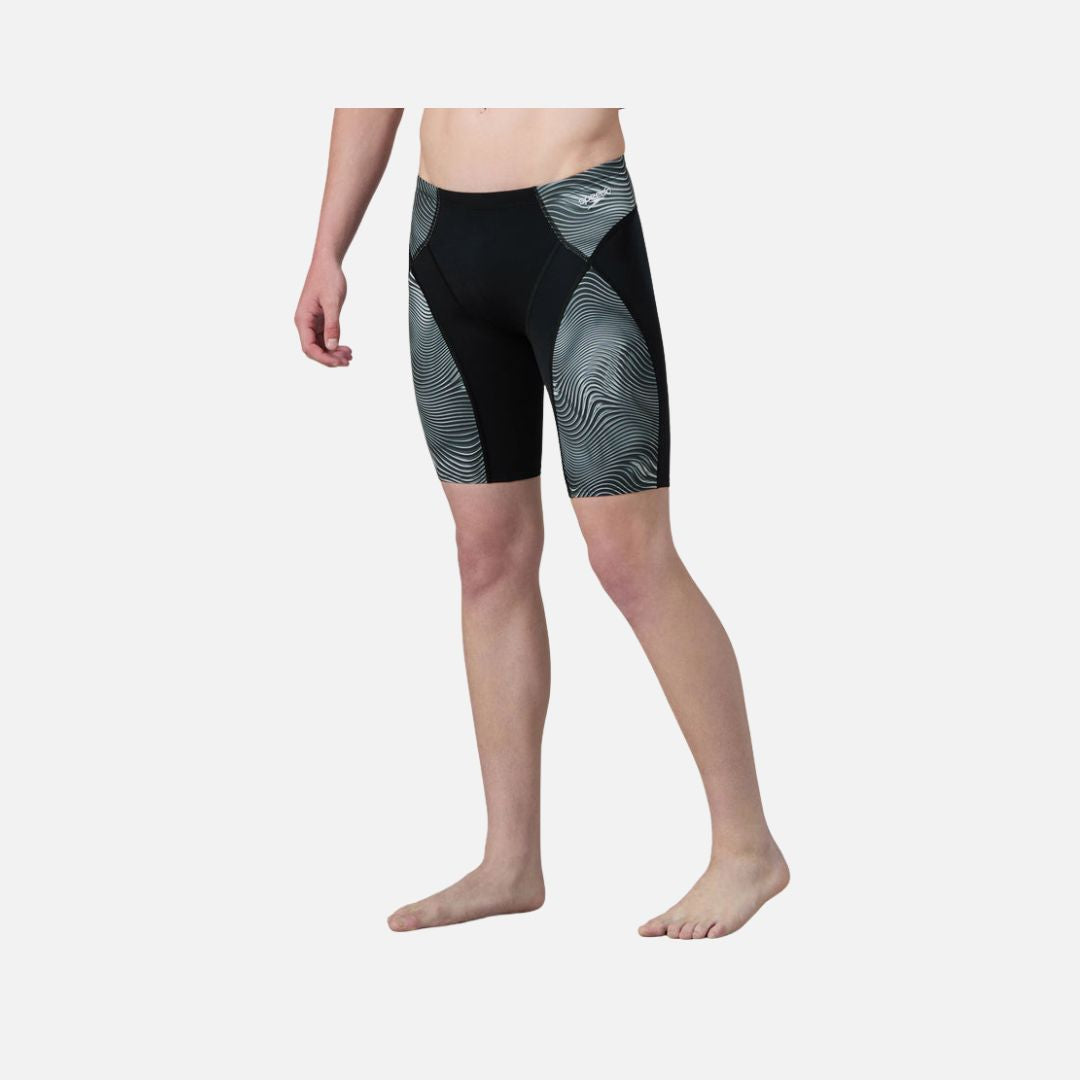 Speedo Men's Endurance+ Hydrosense Print V-Cut Compression Jammer - Bl ...
