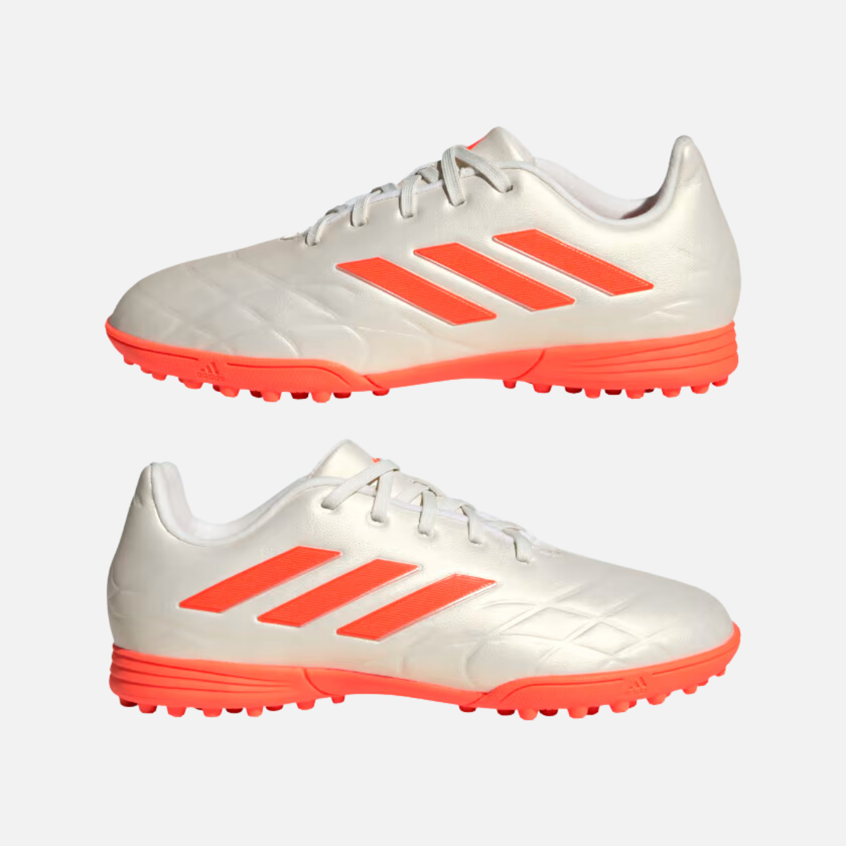 Adidas COPA PURE.3 TURF Kids Unisex Shoes BOY AND GIRL (4-16 YEAR) -Off White/Team Solar Orange/Off White