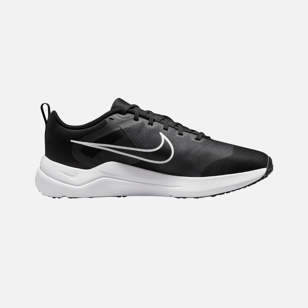 Nike Downshifter 12 Men's Road Running Shoes -Black/Dark Smoke Grey/Pure Platinum/White