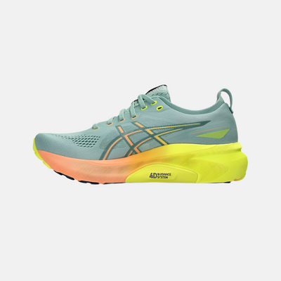 Asics Gel-Kayano 31 Paris Men's Running Shoes -Light Celadon/Safety Yellow