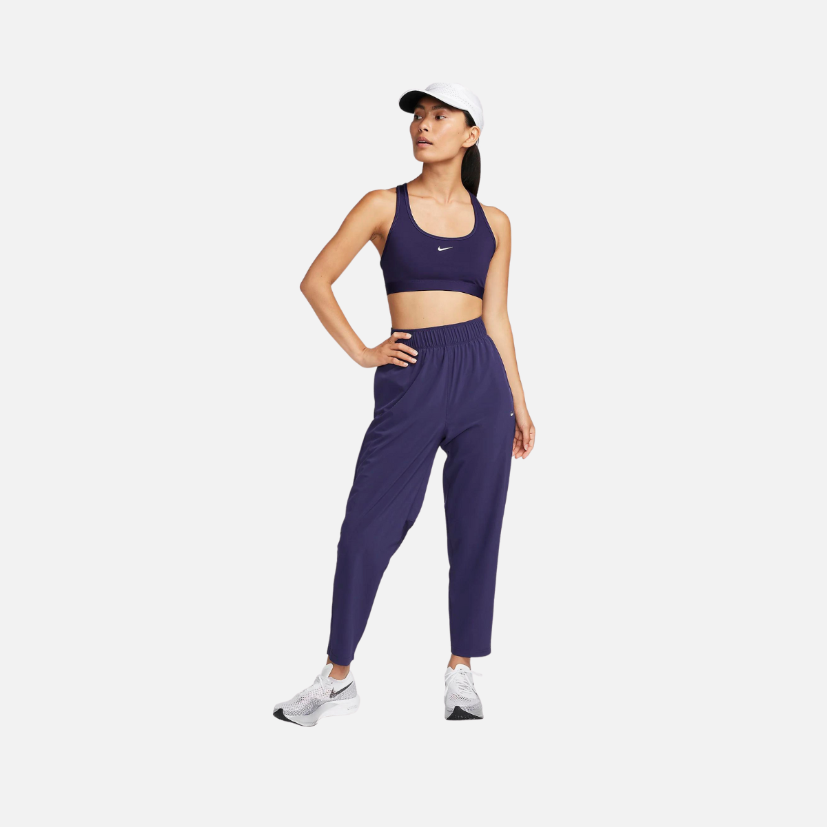 Nike Dri-FIT Fast Women's Mid-Rise 7/8 Running Trousers -Purple Ink