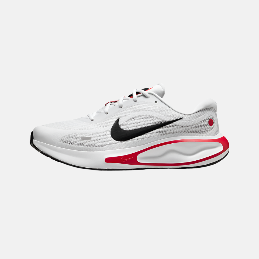 Nike Journey Run Men's Road Running Shoes -White/Fire Red/Cement Grey/Black