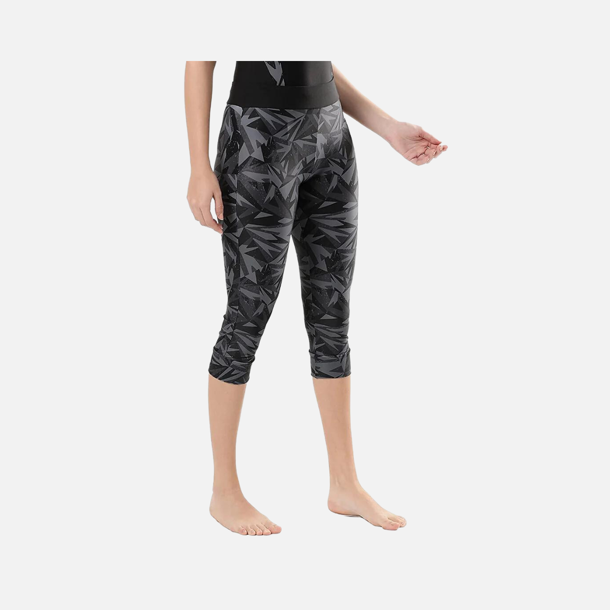 Speedo Contrast Swim Women's Capri -Black/Oxid Grey/Silver