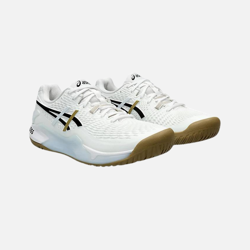 Asics GEL-RESOLUTION 9 Men's Tennis Shoes - White/Black