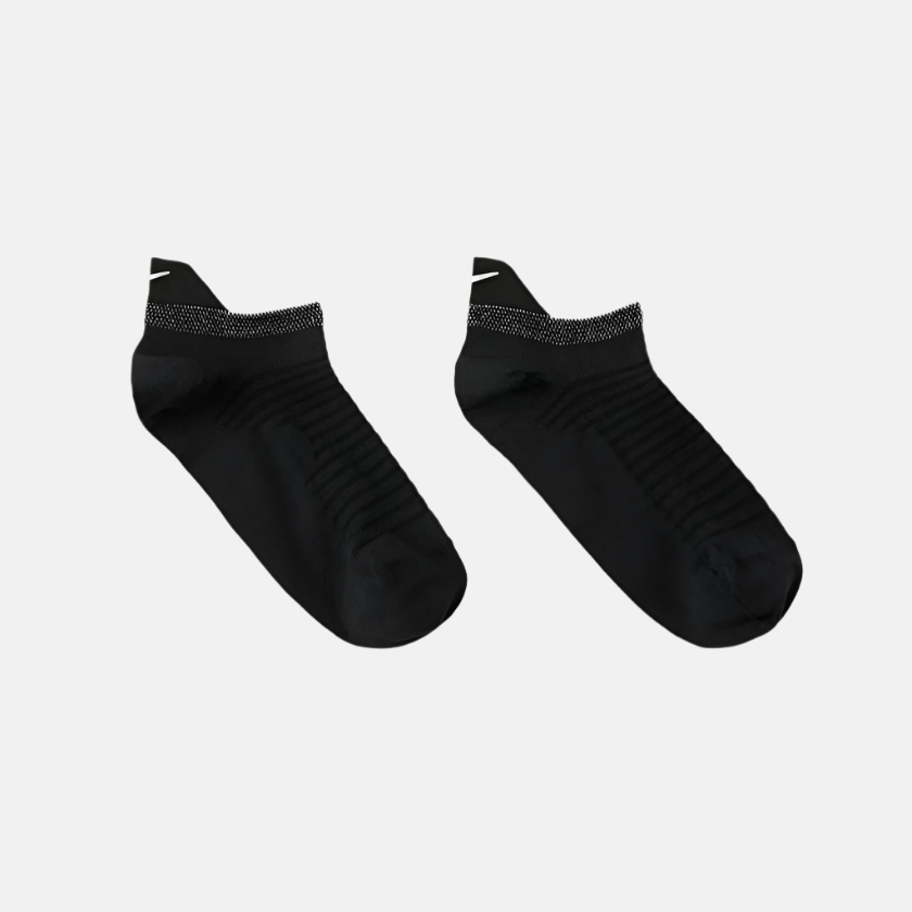 Nike Spark Lightweight No-Show Running Socks -Black/Reflect Silver