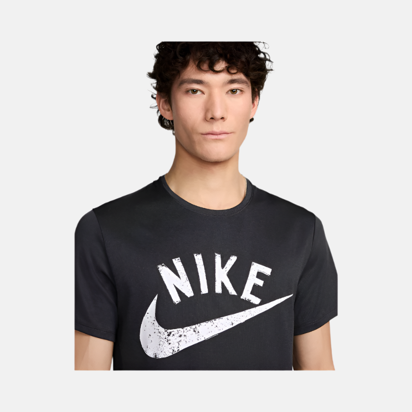 Nike Miler Men's Dri-FIT Short-Sleeve Running Top -Anthracite