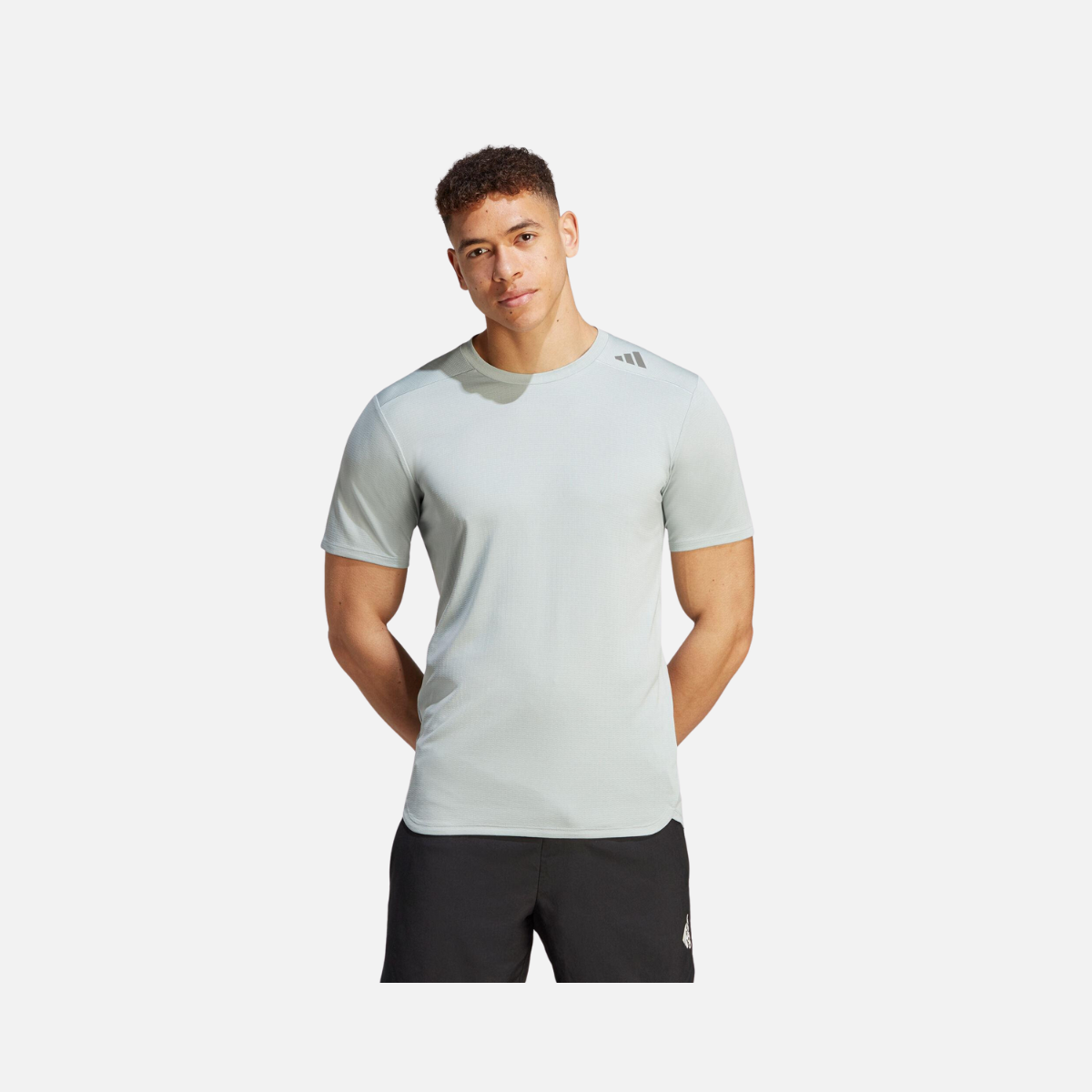 Adidas HIIT Training Men's Short Sleeve T-shirt -Wonder silver