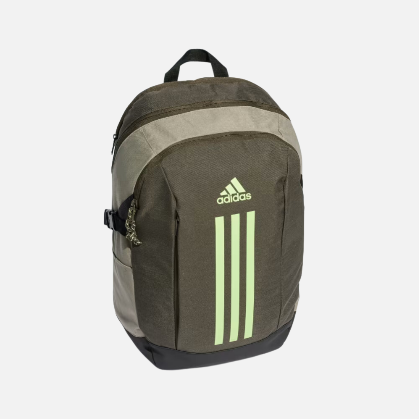 Adidas Power Training Backpack -Shadow Olive/Silver Pebble/Green Spark