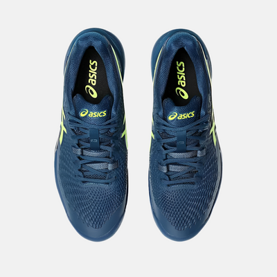 Asics Gel-Resolution 9 Men's Tennis Shoes - Mako Blue/Safety Yellow