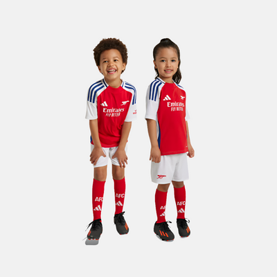 Arsenal 24/25 Home Kids Unisex Football Mini Kit (1-6 Years) -Better Scarlet/White