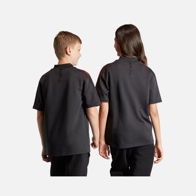 Adidas Tiro Kids Unisex T-shirt (7-16 Years) -Black / Black / Better Scarlet