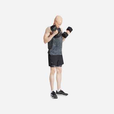 Adidas Power Workout 2 in 1 Men's Training Shorts -Black/Black
