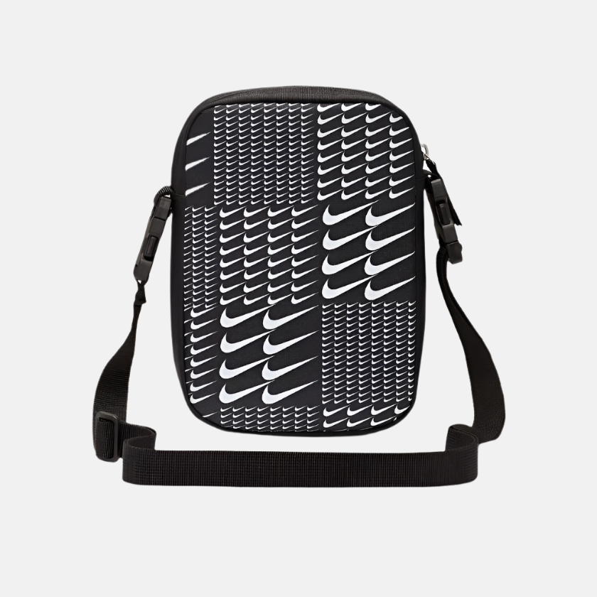 Nike Heritage Cross-Body Bag (4L)- Black/White/White