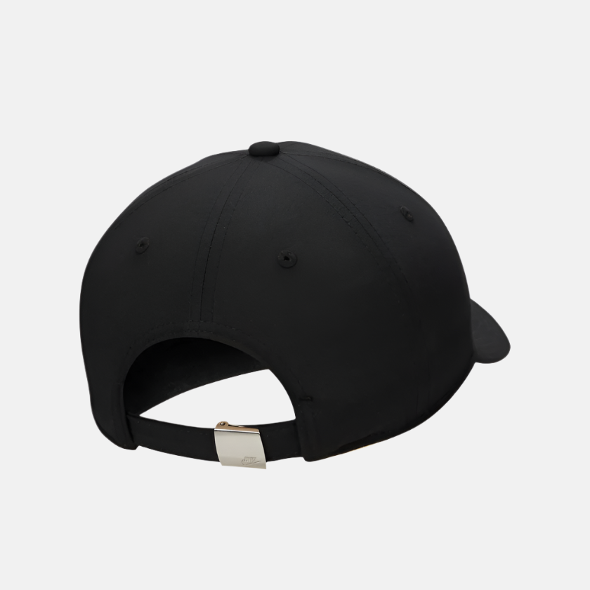 Nike Dri-FIT Club Structured Metal Logo Cap -Black/Metallic Silver