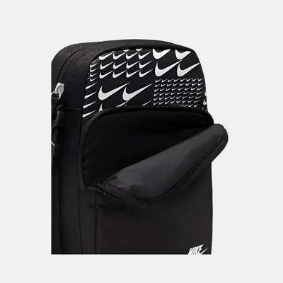 Nike Heritage Cross-Body Bag (4L)- Black/White/White