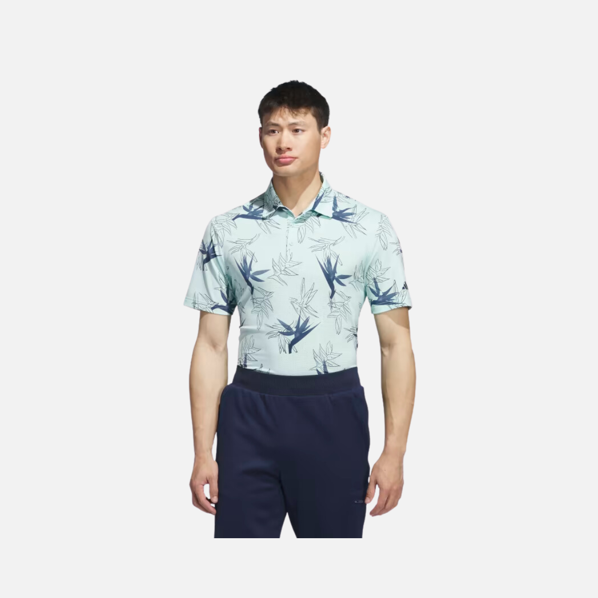 Adidas Oasis Mesh Polo Men's Golf T-shirt -Semi Flash Aqua