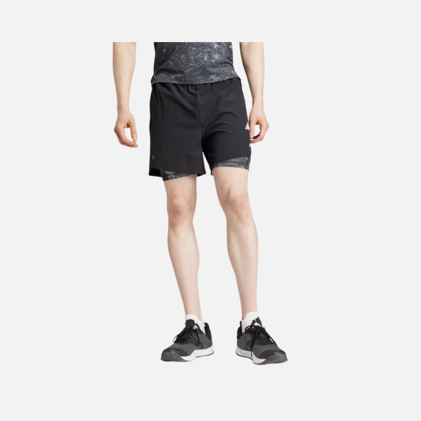 Adidas Power Workout 2 in 1 Men s Training Shorts Black Black Gambol