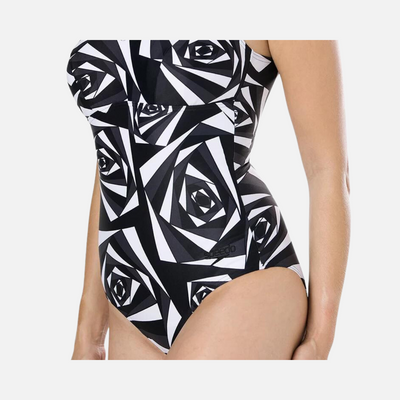 Speedo Women's Swimsuit Marlena 1 piece -Black/Grey/White