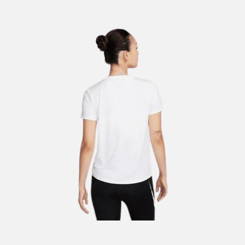 Nike One Swoosh Dri-Fit Women's Short Sleeve Running T-shirt -White/Black