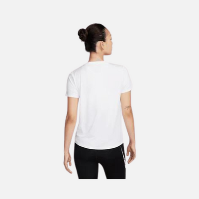 Nike One Swoosh Dri-Fit Women's Short Sleeve Running T-shirt -White/Black