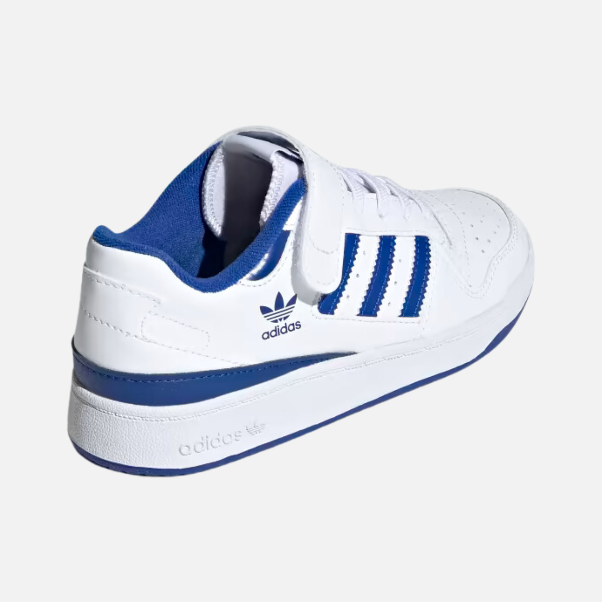 Adidas Forum Low Kids Unisex Shoes (4-7 YEAR) -Cloud White/Royal Blue/Cloud White