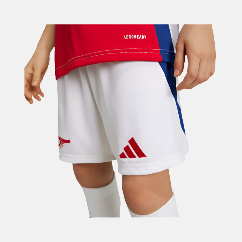 Adidas Arsenal 24/25 Home Kids Boy Football Shorts (7-16Years) -White