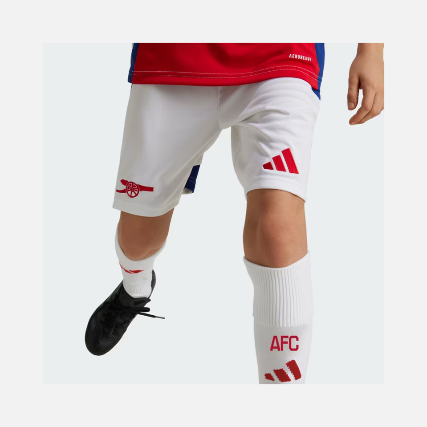 Adidas Arsenal 24/25 Home Kids Boy Football Shorts (7-16Years) -White