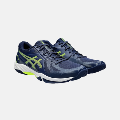 Asics Blade FF Men's Badminton Shoes -Blue Expanse/Safety Yellow