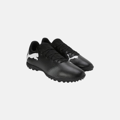 Puma Men Future 7 Play TT Football Shoe - Black/White
