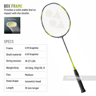 YONEX Arcsaber 7 Play – Grey/Yellow (Strung, 4U-G5)