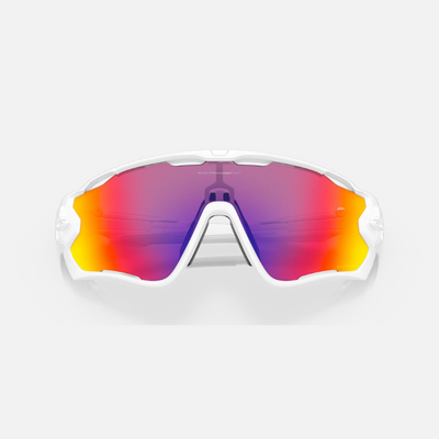 Oakley Jawbreaker Prizm Road Lenses, Polished White Frame Sunglasses