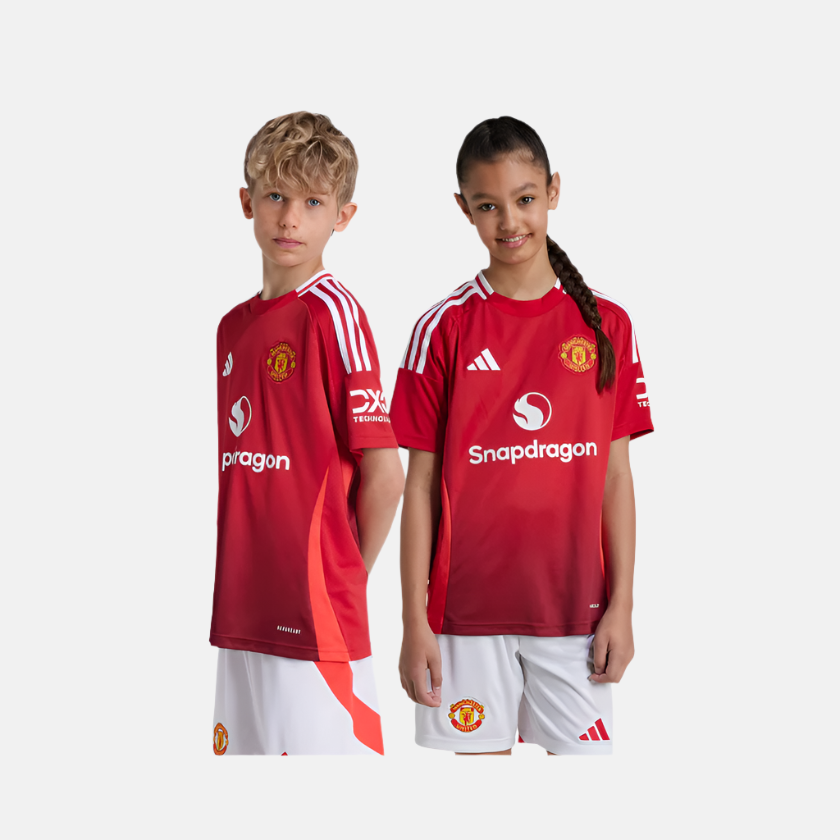 Adidas Manchester United 24/25 Home Kids Unisex Football Jersey (7-16Year) -Mufc Red