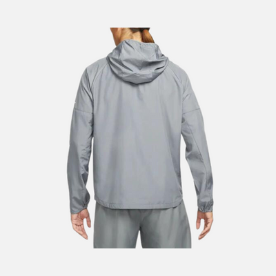 Nike Ast Reflective Logo Woven Sports Hooded Men's Jacket -Gray
