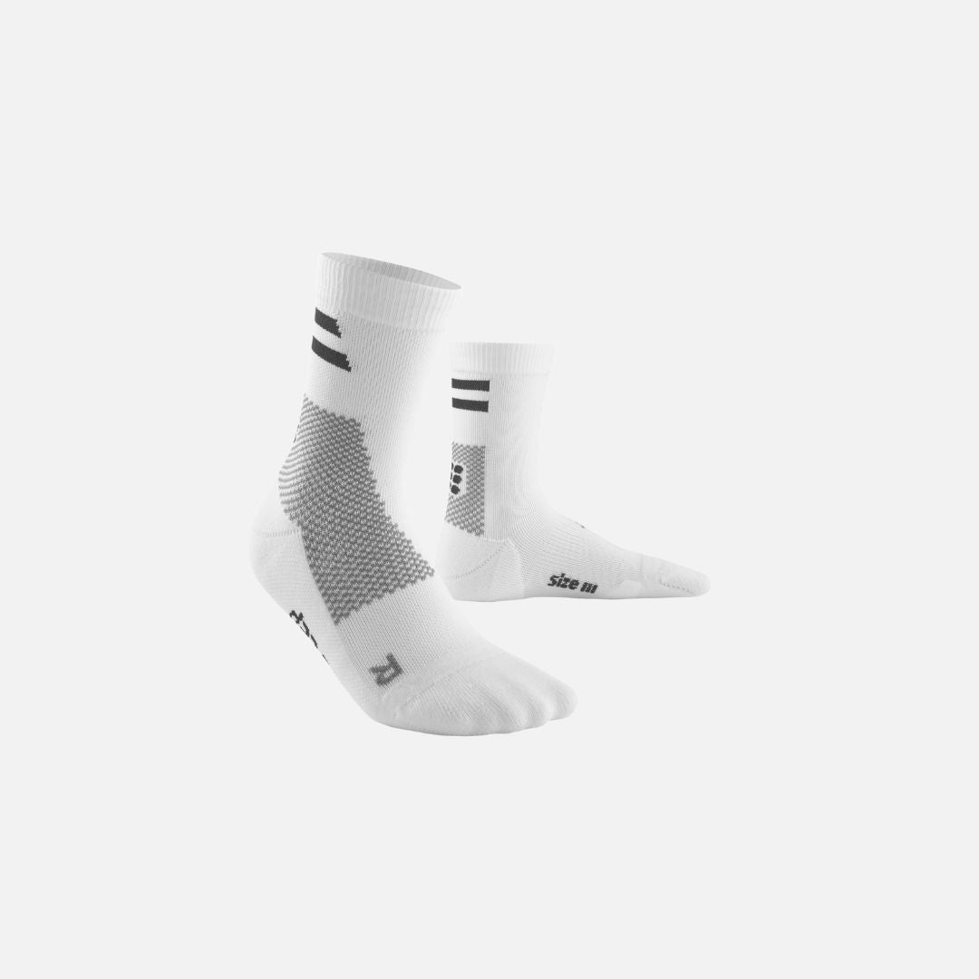 Cep Training Mid Cut Compression Socks, Men -  White