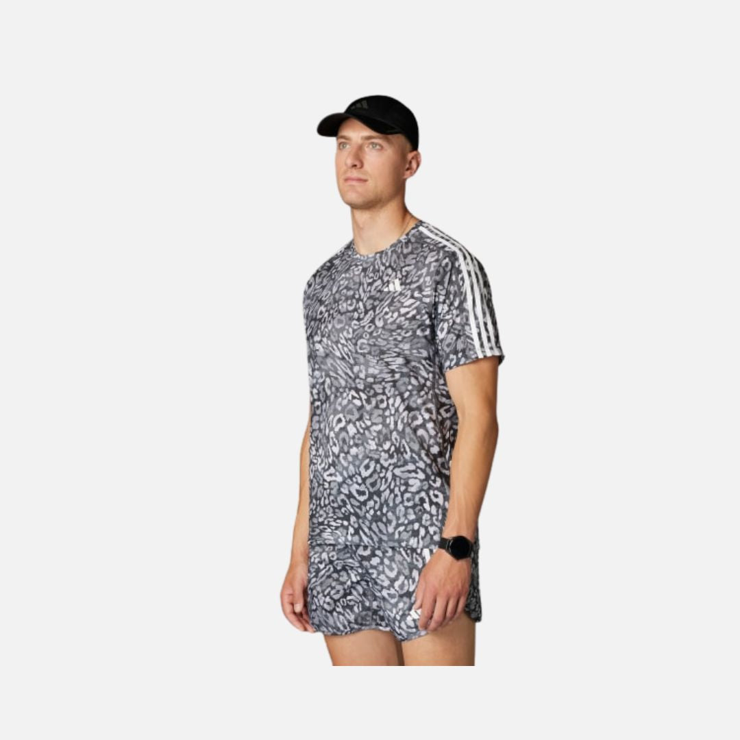 Adidas Own The Run CLIMACOOL 3-Stripes Tee