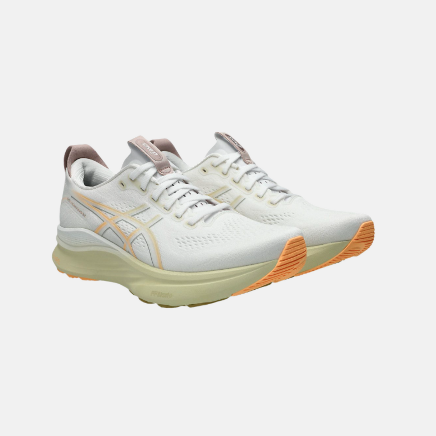 ASICS GEL-KAYANO® 32 Mens Running Shoes – White/Orange Glow