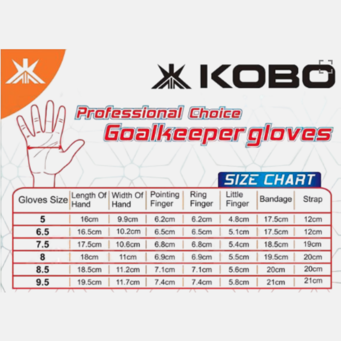 Kobo GKG-31 Football Goalkeeper Gloves