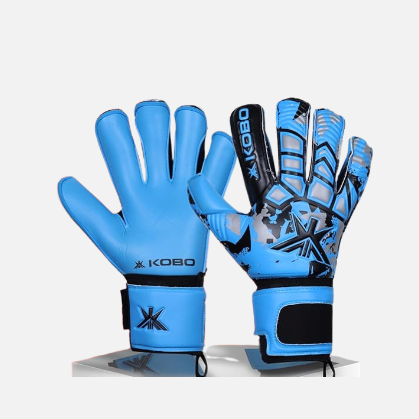 Kobo GKG-15 Football Goal Keeper Gloves Adult -Blue/Grey