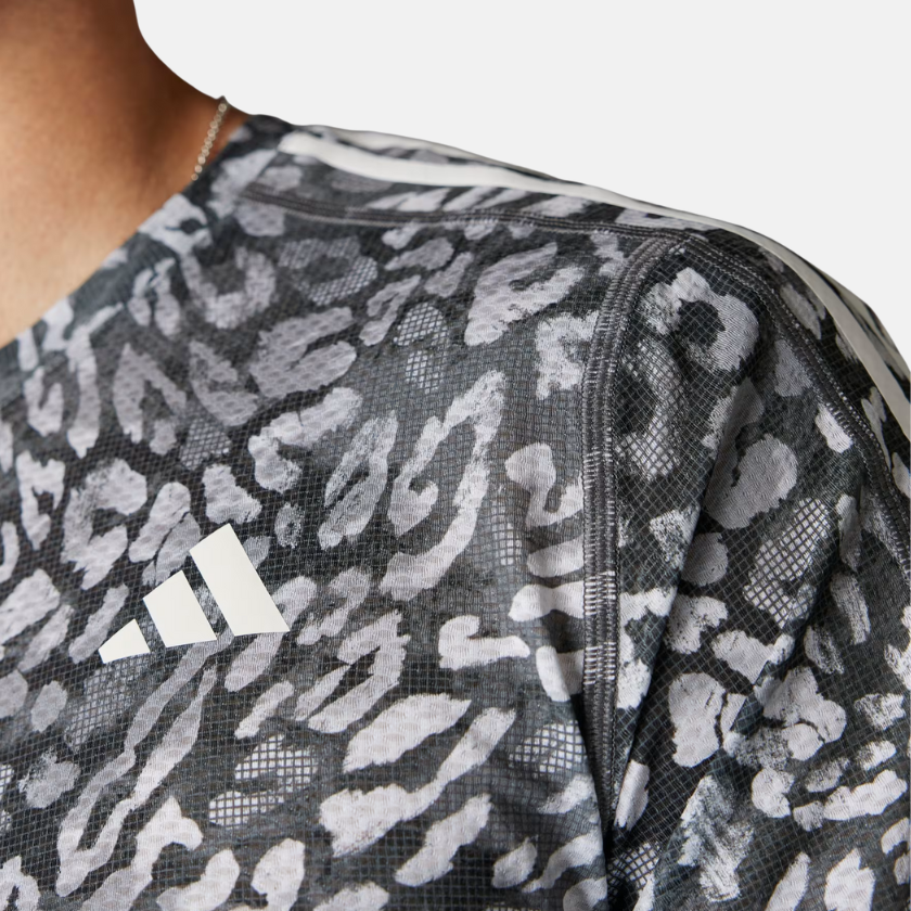 Adidas Own The Run CLIMACOOL 3-Stripes Tee – Dash Grey / Black