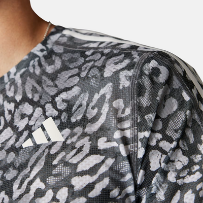 Adidas Own The Run CLIMACOOL 3-Stripes Tee – Dash Grey / Black