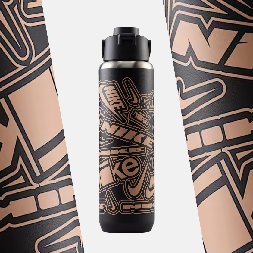 Nike Recharge Chug Bottle – 710ml (24oz) – Black/Apricot Agate