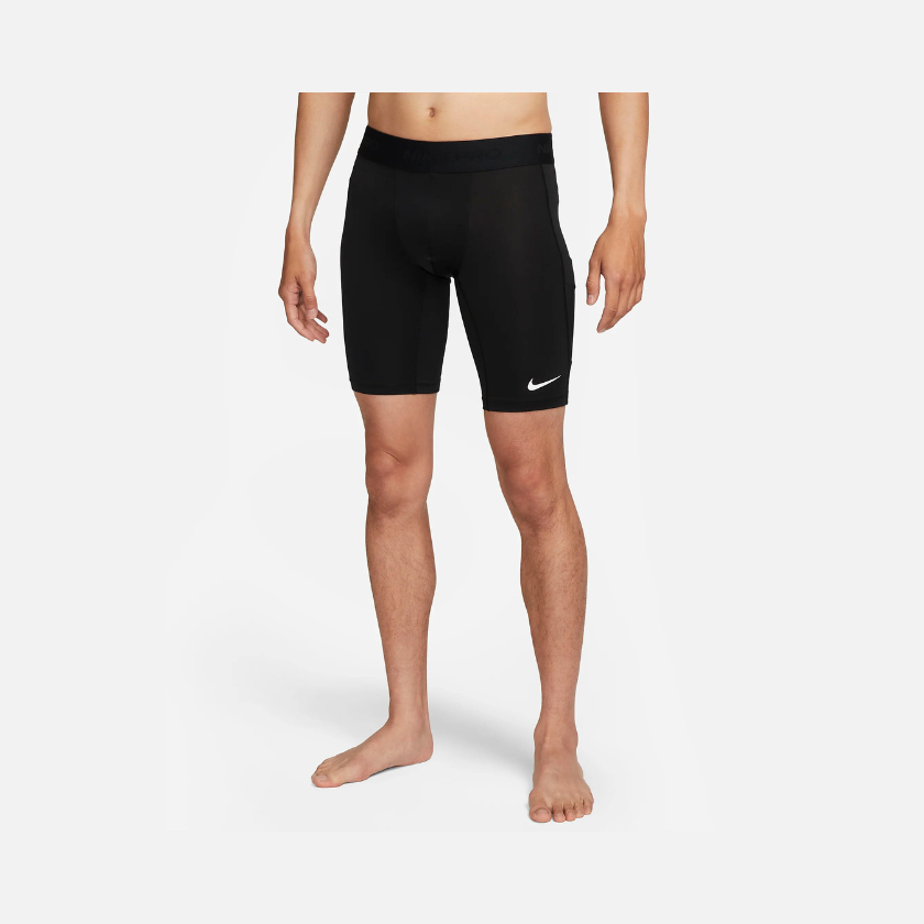 Nike Pro Dri-FIT Fitness Long Men's Shorts - Black/White