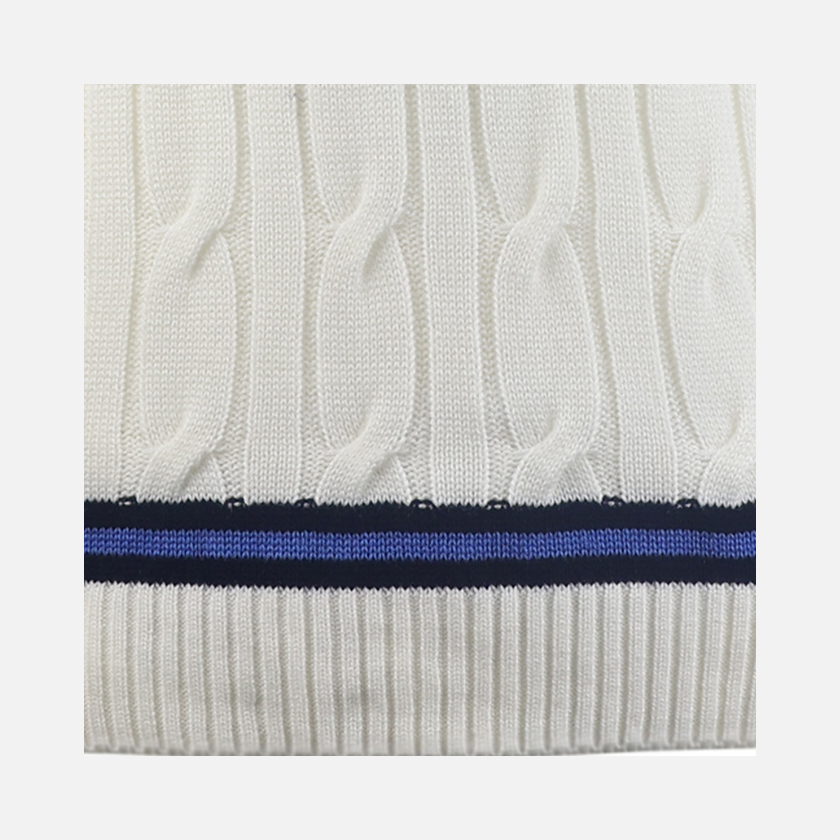 SS Supreme Men's Cricket Sweater -White/Blue