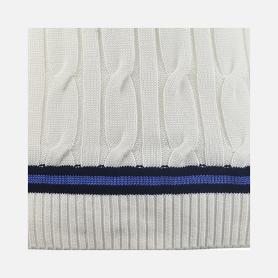 SS Supreme Men's Cricket Sweater -White/Blue