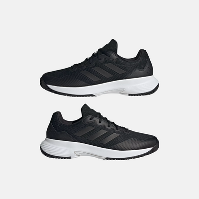 Adidas Men’s Gamecourt 2.0 Tennis Shoes - Core Black/ Core Black/ Grey Four