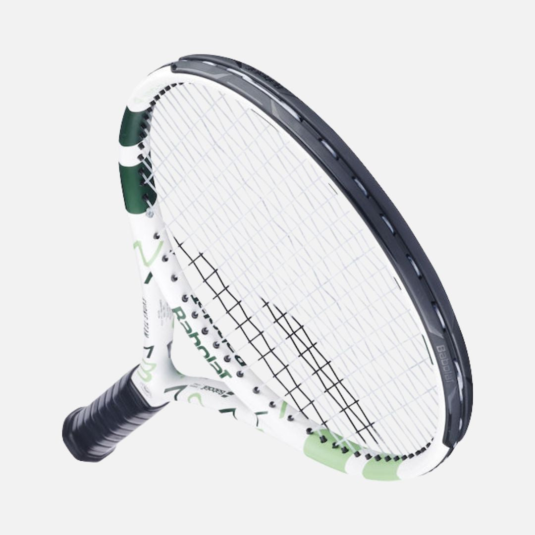 BABOLAT EVOKE TEAM WIM TENNIS RACQUET WHITE/GERRN - STRUNG