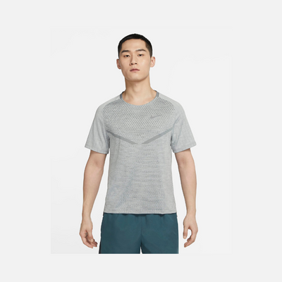 Nike Dri-FIT ADV TechKnit Ultra Short-Sleeve Men's Running T-shirt -Smoke Grey/Grey Fog