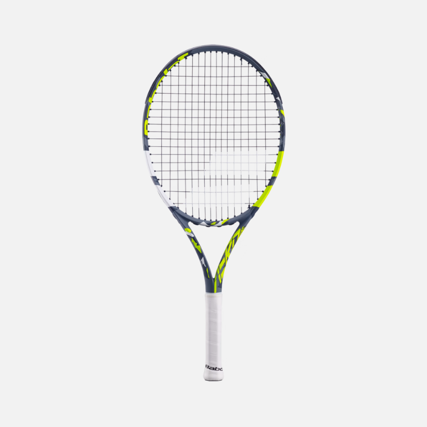 Babolat Aero Junior 25 Strung Tennis Racquet -Grey/Yellow/White